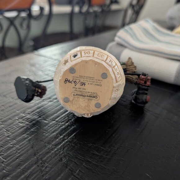 Boyds Collection Vintage 1998 Carvers Choice Resin Burt Jr. Bundle Up Snowman - Picture 3 of 3